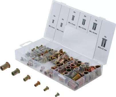 Rivet Nuts Assortment Galvanized Steel 150 pcs.