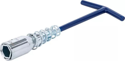 Spark Plug Wrench with T-Handle, Joint Spring Hexagon 16 mm / 21 mm