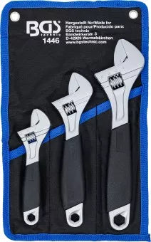 Adjustable Wrench with Soft Rubber Handle 3 pcs.