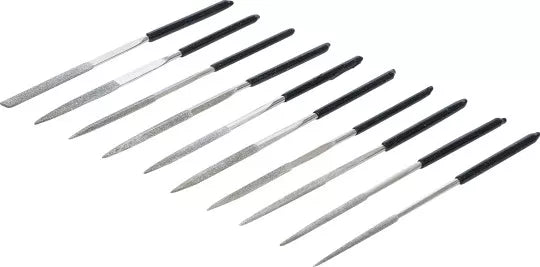 Diamond File Set straight 140 x 3 mm 10 pcs.