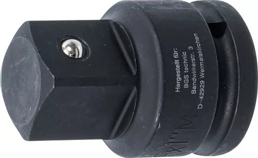 Impact Socket Adaptor internal square 20 mm (3/4") - external square 25 mm (1")