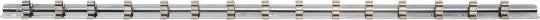 Socket Rail with 15 Clips 6.3 mm (1/4")