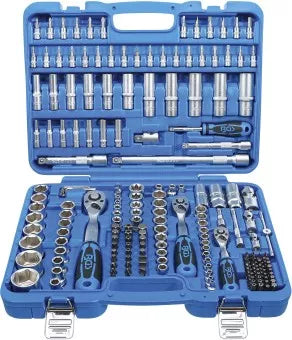 Socket Set Hexagon 6.3 mm (1/4") / 10 mm (3/8") / 12.5 mm (1/2") Drive 192 pcs.