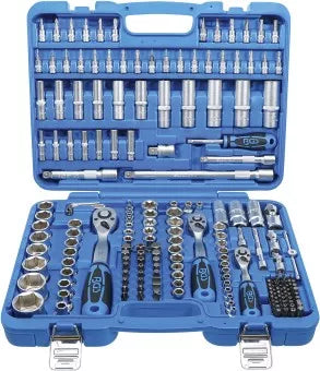 Socket Set Hexagon 6.3 mm (1/4") / 10 mm (3/8") / 12.5 mm (1/2")| Inch Sizes 192 pcs.