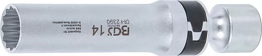Spark Plug Socket, 12-point, with Retaining Spring 10 mm (3/8") Drive 14 mm