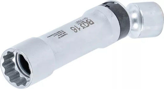 Spark Plug Socket, 12-point, with Retaining Spring 10 mm (3/8") Drive 16 mm