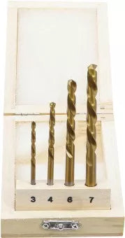 Drill Set HSS left cutting 4 pcs.
