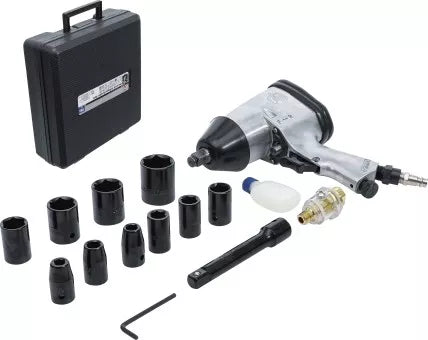 Air Impact Wrench with Tool Set 12.5 mm (1/2") 312 Nm 16 pcs.