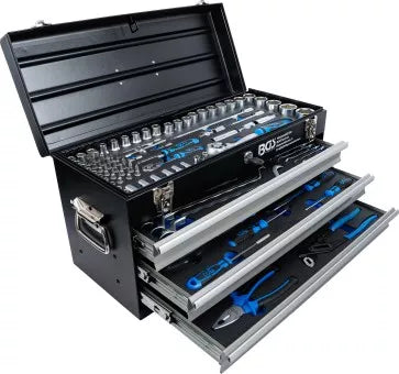 Metal workshop Tool Case 3 Drawers with 143 Tools