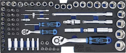 Foam Tray for BGS 3312: Socket Set 12.5 mm (1/2") + 6.3 mm (1/4") 77 pcs.