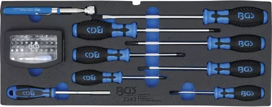 Foam Tray for BGS 3312: Screwdriver, Bit Set and magnetic Lifter 41 pcs.