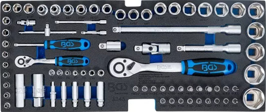 Foam Tray for BGS 3312: Socket Set 6.3 mm (1/4") / 12.5 mm (1/2") Inch Sizes 78 pcs.