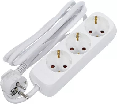 Multiple Socket 3 outlets cable length 1.4 m 3 x 1.5 mm² IP 20