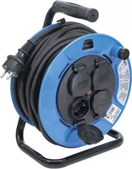Cable Reel 25 m 3 x 1.5 mm² 4 Socket Outlets with Sealing Cap IP 44 3500 W