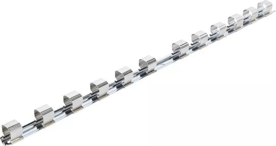 Socket Rail with 12 Clips 20 mm (3/4")