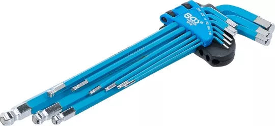 L-Type Wrench Set extra long internal Hexagon Inch Sizes 9 pcs.