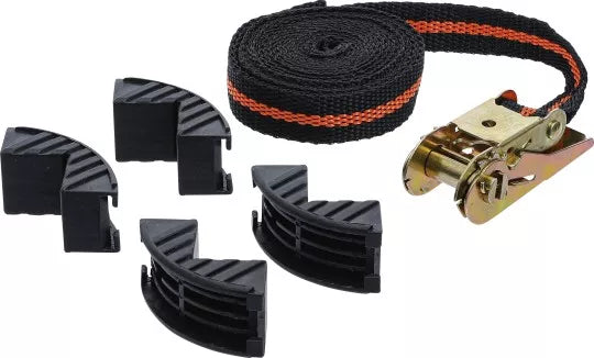 Ratchet Tie Down Strap with 4 protective Jaws 5 m x 25 mm