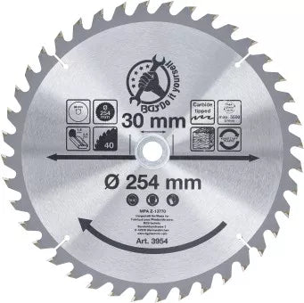 Carbide Tipped Circular Saw Blade Ø 254 x 30 x 3.2 mm 40 teeth