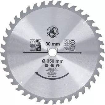 Carbide Tipped Circular Saw Blade Ø 350 x 30 x 3.4 mm 40 teeth