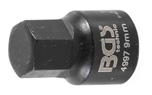 Brake Calliper Socket internal Hexagon extra short 9 mm