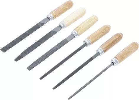 Key File Set Wooden Handle 100 mm 6 pcs.