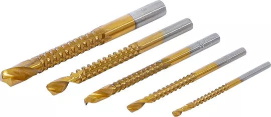 HSS Milling Drill Set titanium coated 3 - 8 mm 5 pcs.