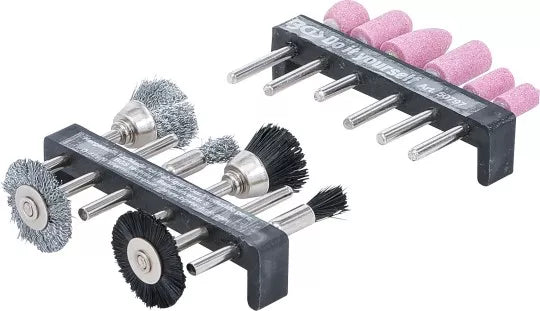 Sander and Steel Wire / Plastic Brush Set 12 pcs.