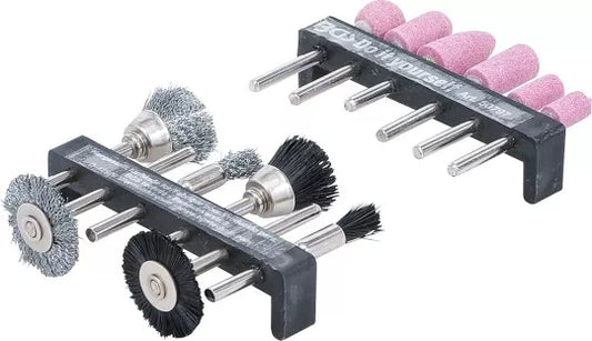 Sander and Steel Wire / Plastic Brush Set 12 pcs.