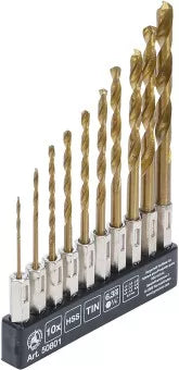 HSS Drill Set titanium coated 1.5 - 6 mm 10 pcs.