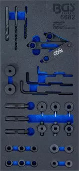 Tool Tray 1/3: Cylinder Head Drilling Gauge Tool Set 28 pcs.