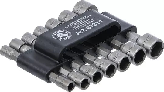 Nut Driver Set 6.3 mm (1/4") Drive Metric + Inch 14 pcs.
