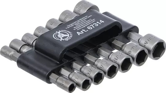 Nut Driver Set 6.3 mm (1/4") Drive Metric + Inch 14 pcs.