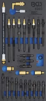 Tool Tray 1/3: Adaptor Set for Compression and Pressure Loss Tester 30 pcs.