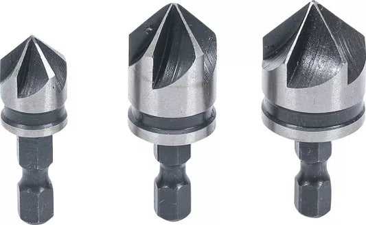 Countersink Bit Set HSS 6.3 mm (1/4") 12 - 16 - 19 mm 3 pcs.