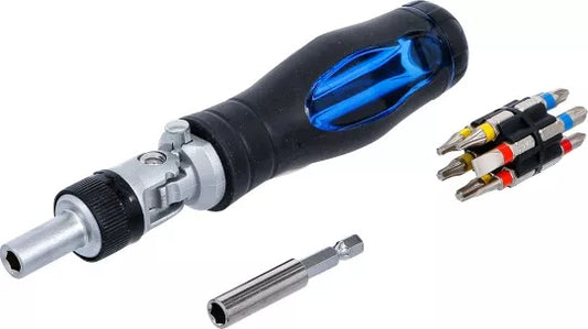 Joint Screwdriver Bit Set with Ratchet Spinner Handle, reversible 14 pcs.
