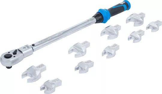 Torque Wrench Set for 14 x 18 mm Insert Tools 40 - 210 Nm 11 pcs.