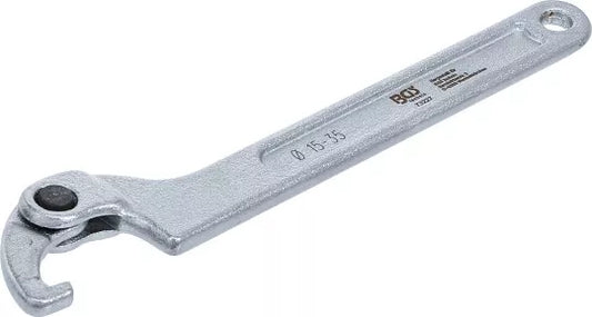 Adjustable Hook Wrench with Nose 15 - 35 mm