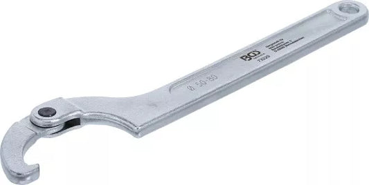 Adjustable Hook Wrench with Nose 50 - 80 mm