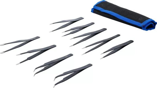 Stainless Steel Tweezers Set 9 pcs.