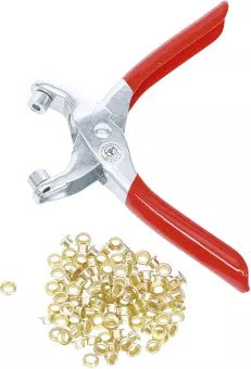 Eyelet Pliers with 100 Round Eyelets 4.5 mm