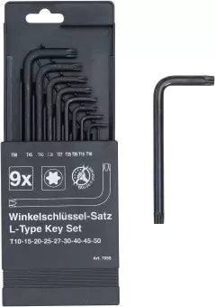 L-Type Wrench Set T-Star (for Torx) T10 - T50 9 pcs.