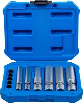 Swivel Glow & Spark Plug Socket Set 6.3 mm (1/4") / 10 mm (3/8") 8 - 9 - 10 - 12 - 14 - 16 mm 11 pcs.