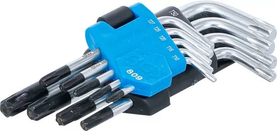 L-Type Wrench Set short T-Star tamperproof (for Torx) T10 - T50 9 pcs.