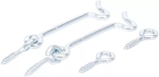 Lock Gate Hook and Eye Set 4.0 x 80 mm 2 pcs.