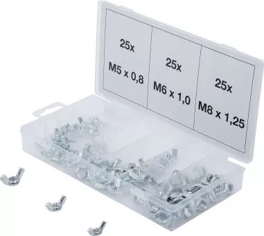 Wing Nut Assortment 75 pcs.