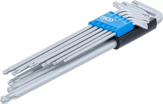 L-Type Wrench Set extra long T-Star (for Torx) with Ball Head T10 - T50 9 pcs.