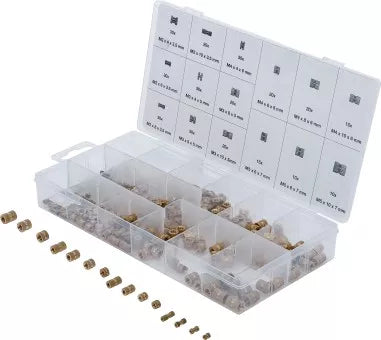 Insert Nut Assortment Brass 330 pcs.