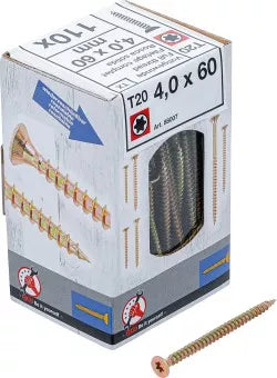 Multi-Purpose Screws T-Star (for Torx) T20 4.0 x 60 mm 110 pcs.