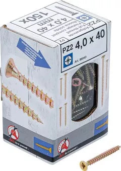 Multi-Purpose Screws Cross Slot PZ2 4.0 x 40 mm 150 pcs.