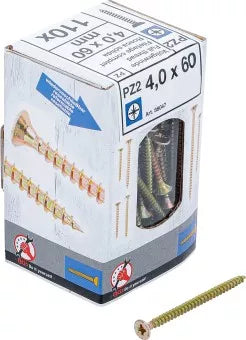 Multi-Purpose Screws Cross Slot PZ2 4.0 x 60 mm 110 pcs.